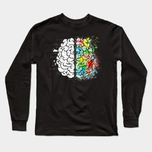 left brain vs right brain Long Sleeve T-Shirt